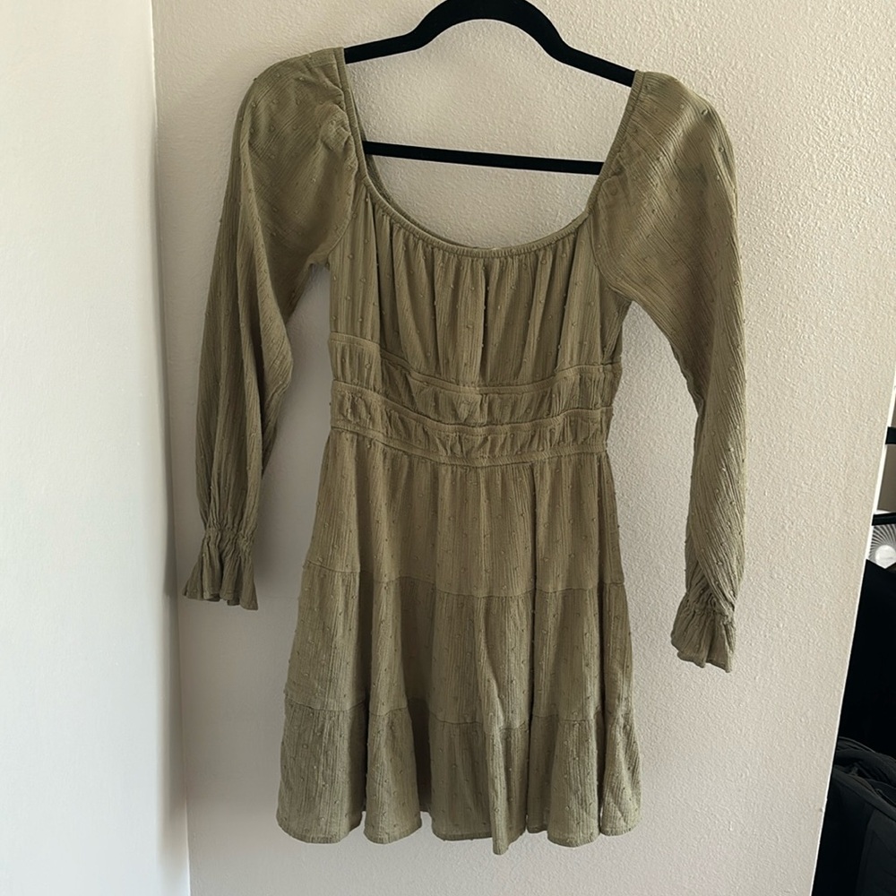 Green altard state long-sleeve dress size XS